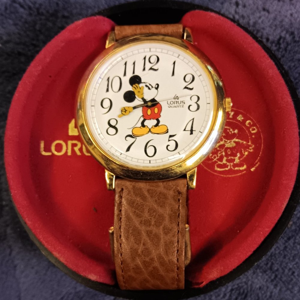 Mickey Mouse Lorus watch in case